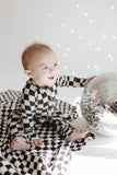 Black Checker | Bamboo Zip Pajamas