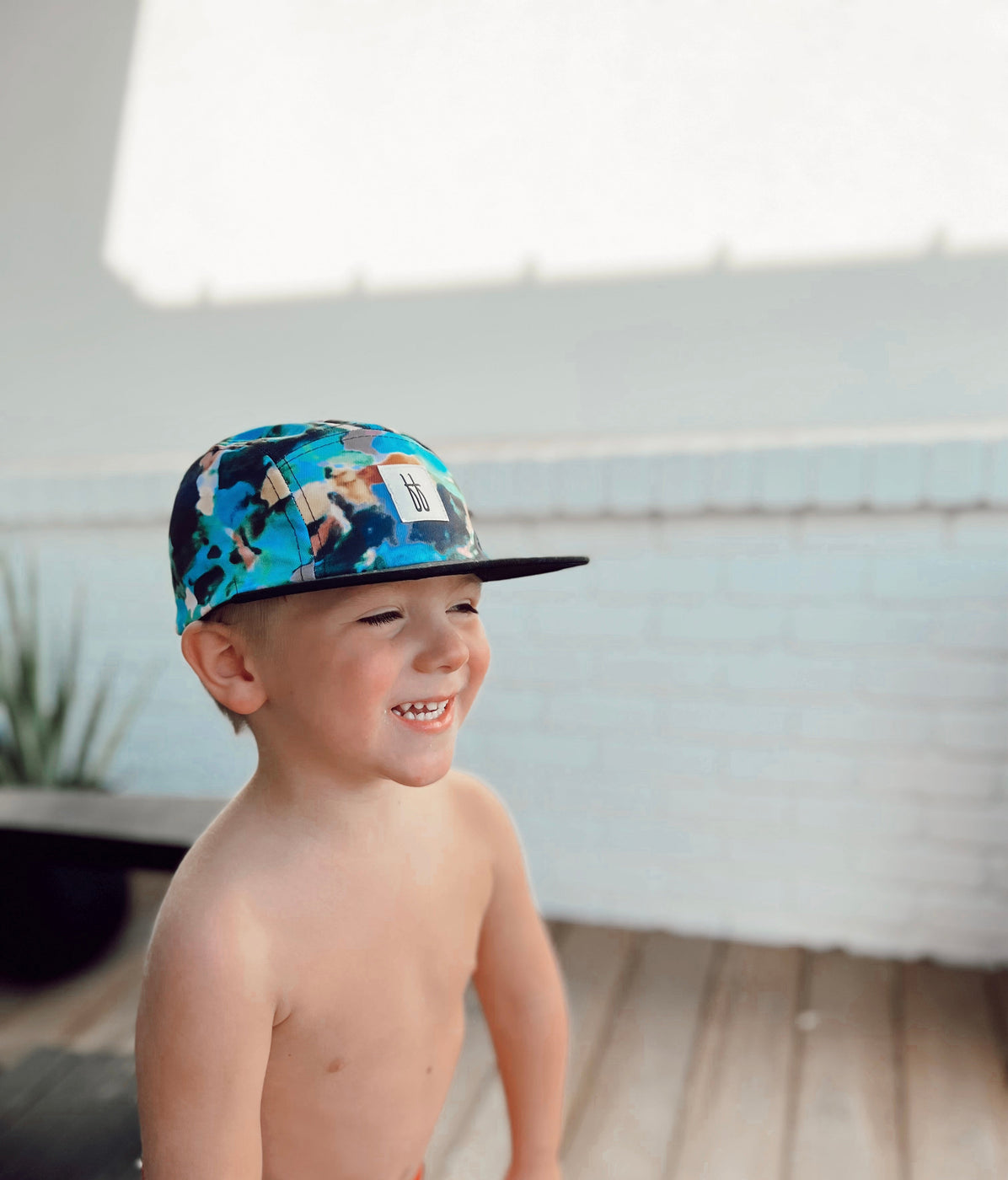 a boy wearing a hat