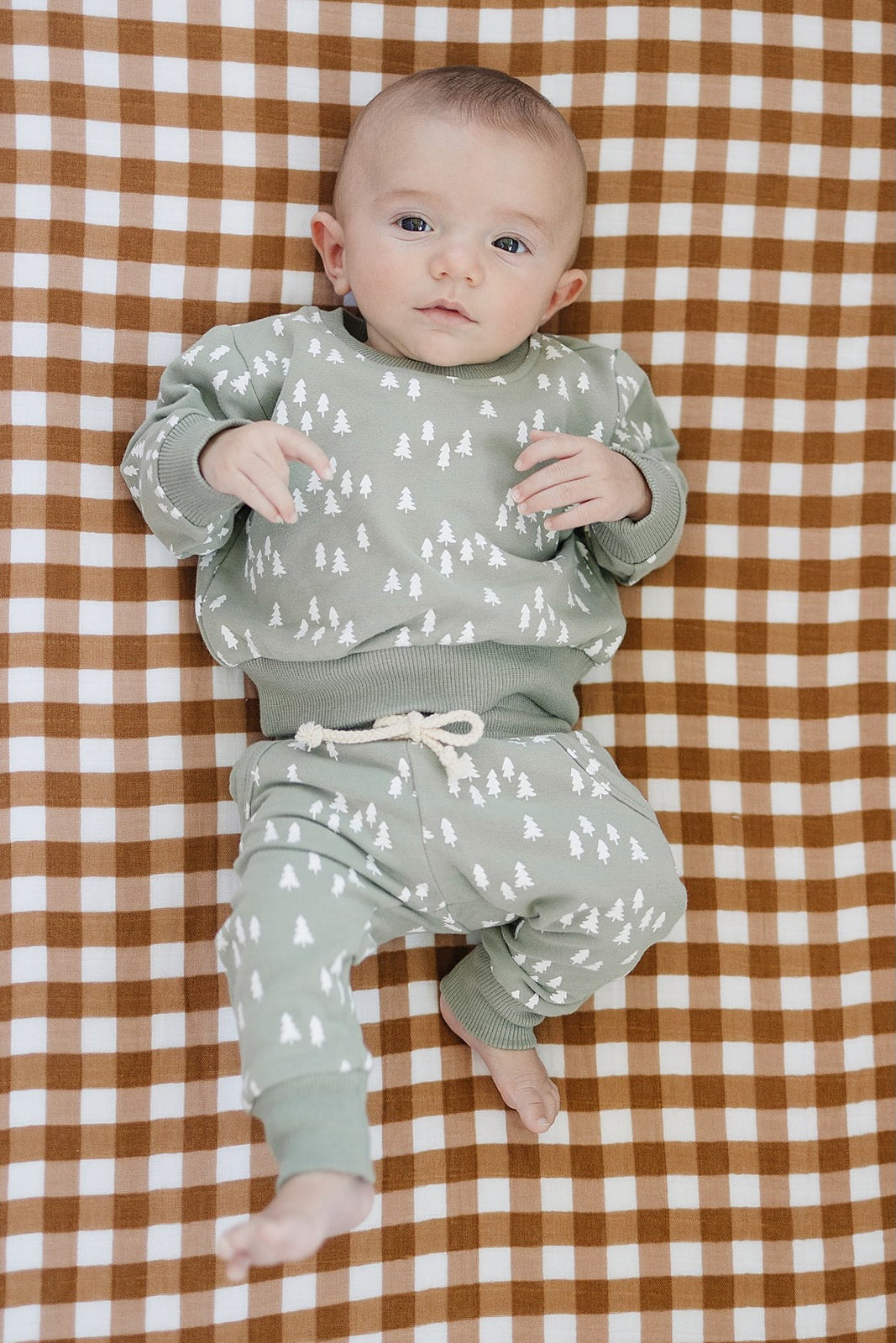 Gingham Muslin Crib Sheet