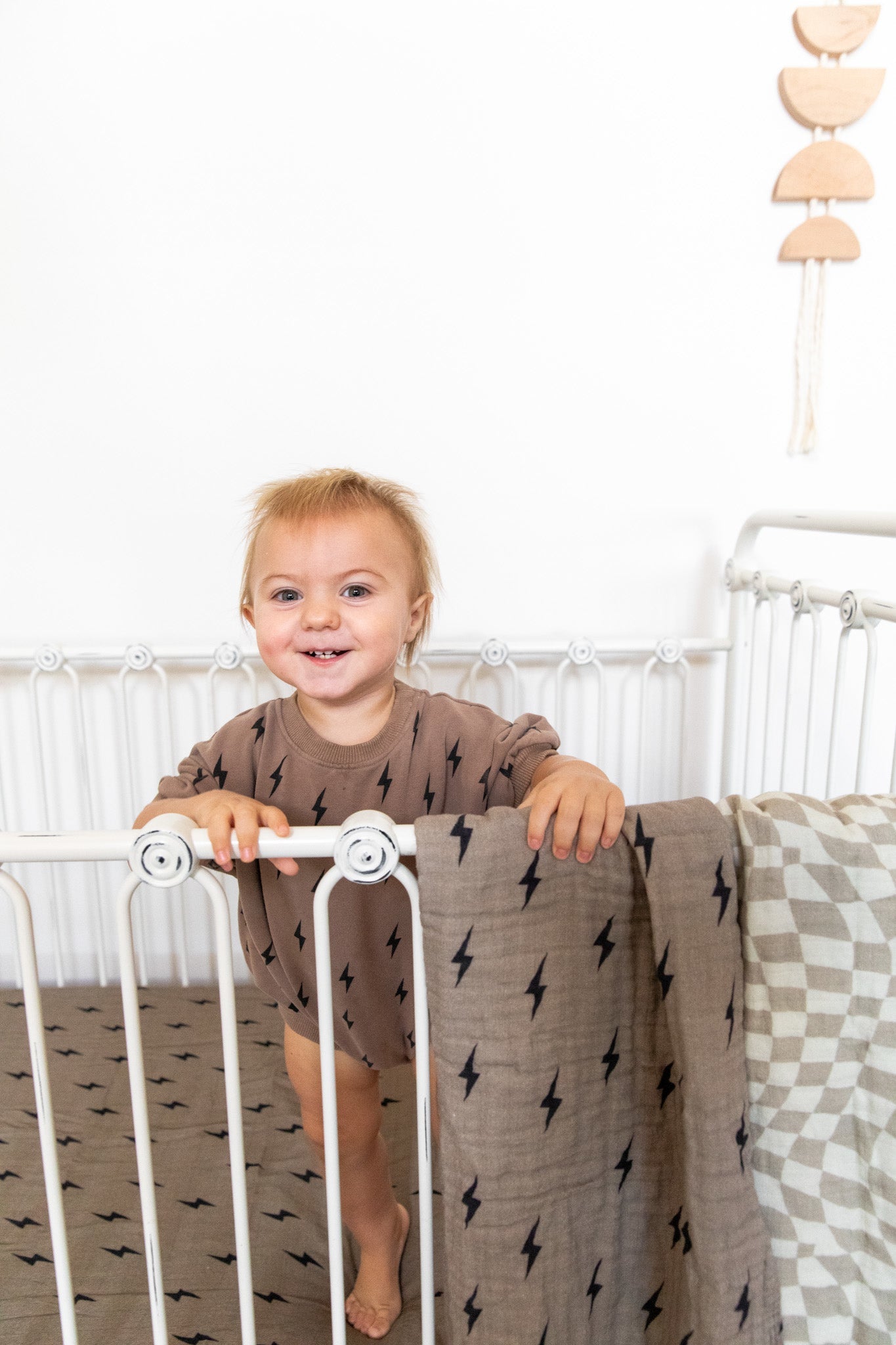Muslin Crib Sheet | Lightning Bolt | PRE-ORDER Arrives Late May