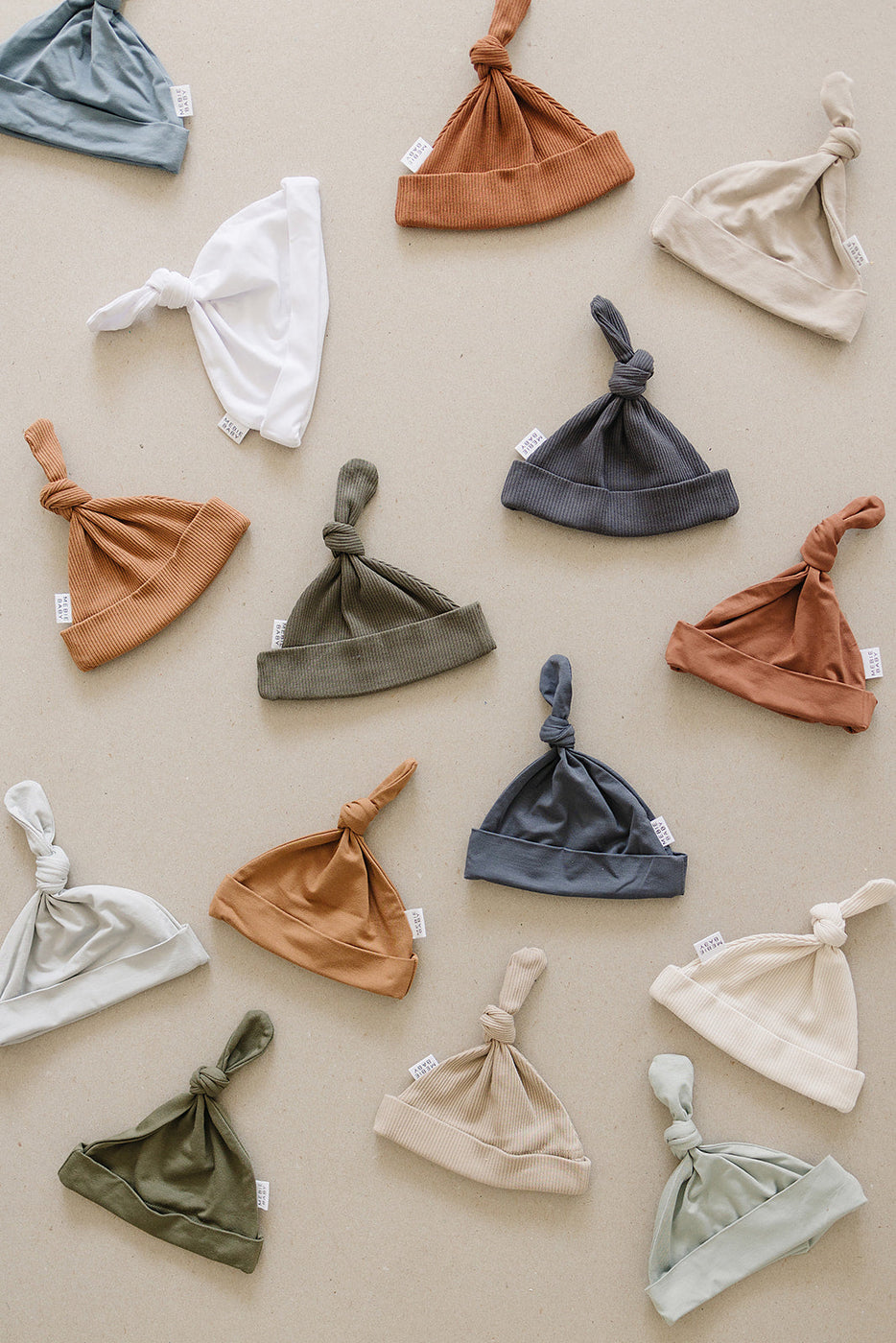 a group of hats on a table