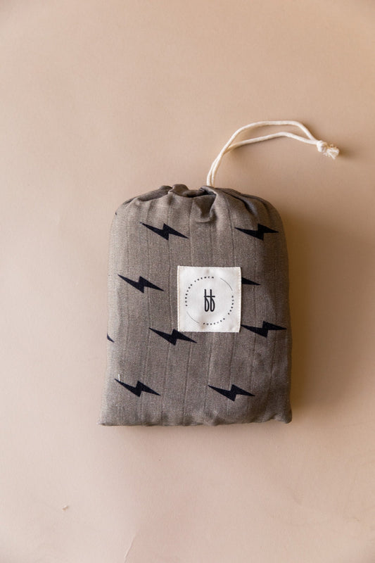 Muslin Crib Sheet | Lightning Bolt | PRE-ORDER Arrives Late May