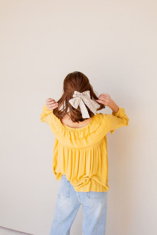 Lilac Fields Long Bow Scrunchie