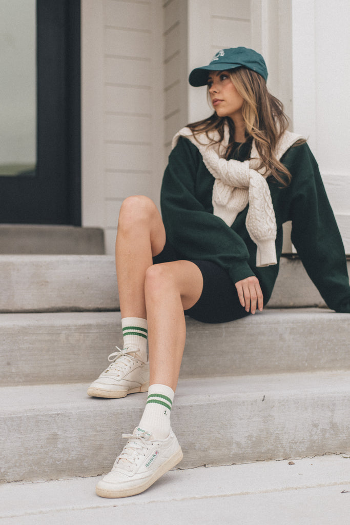 Green Stripe Socks | ROOLEE