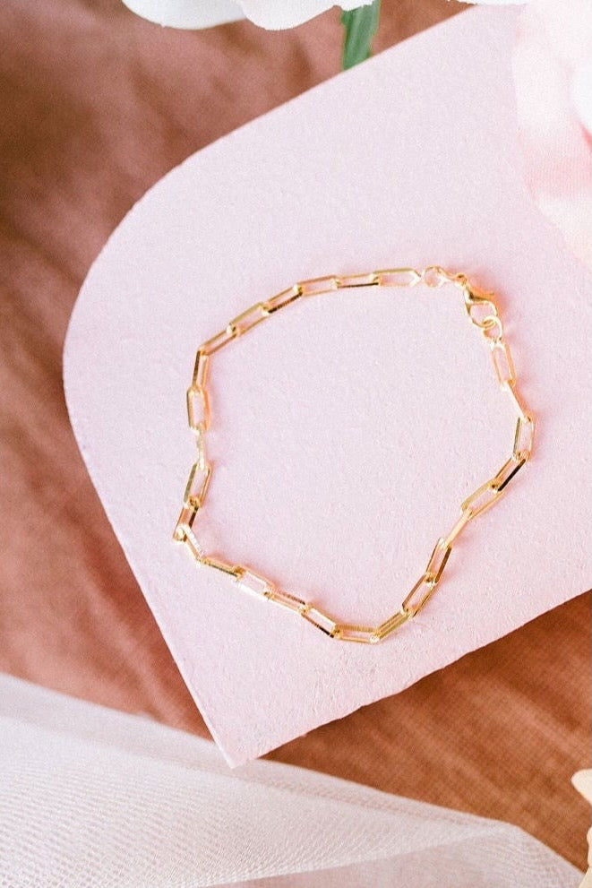Madeline Gold Filled Paperclip Bracelet