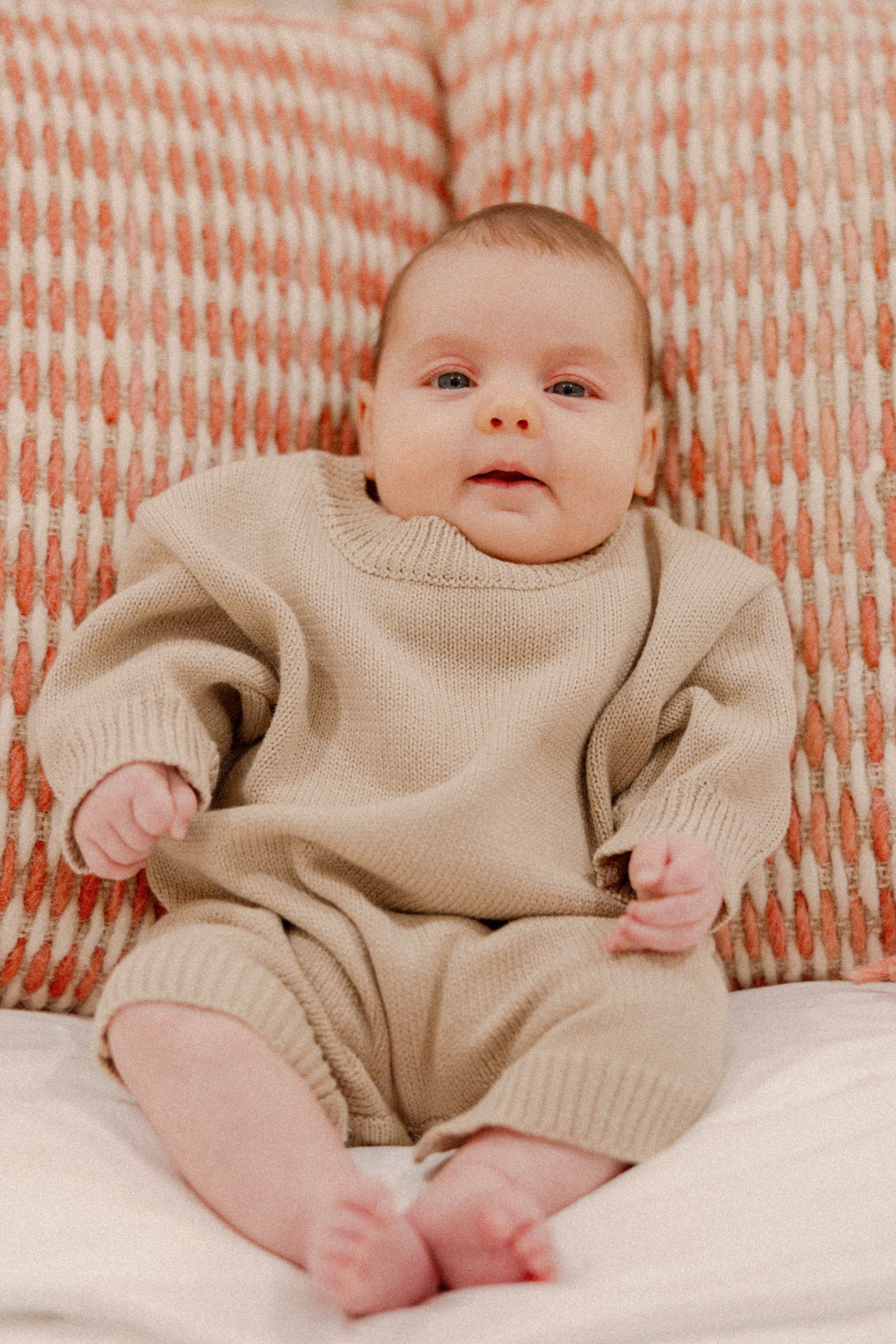 Beck Knit Romper in Beige