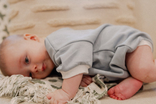 Sullivan Romper in Light Blue