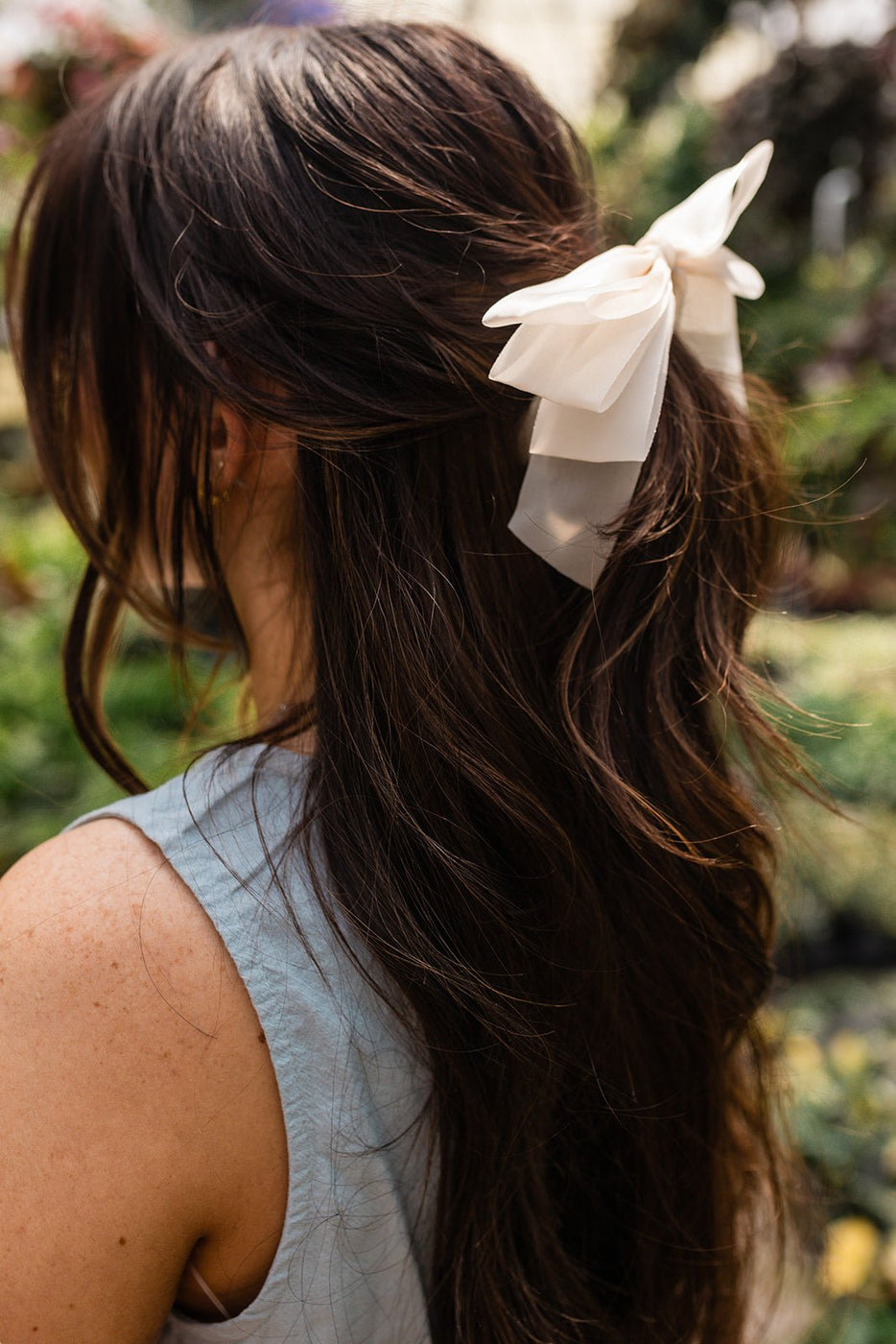 Sheer Bow Banana Claw Clip