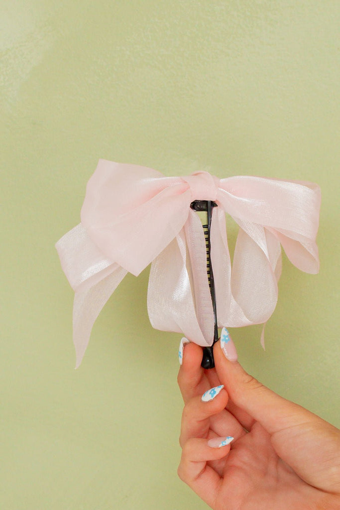 Sheer Bow Banana Claw Clip