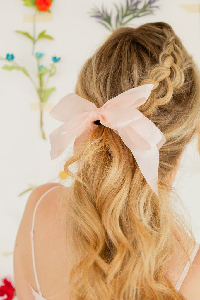 Sheer Bow Banana Claw Clip