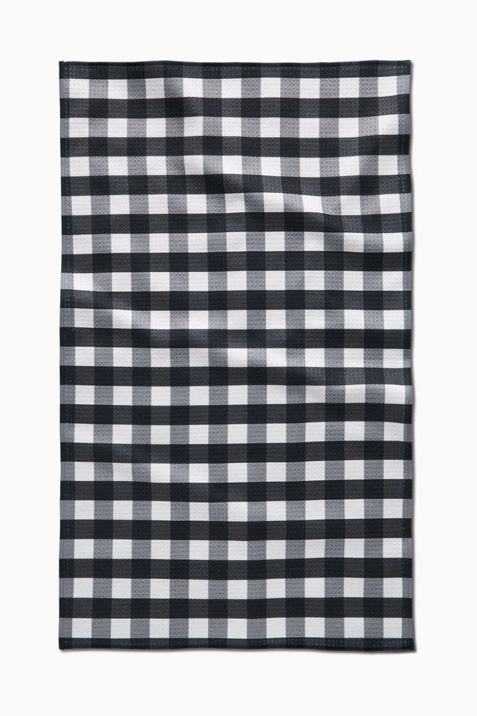 Geometry Midnight Flannel Tea Towel