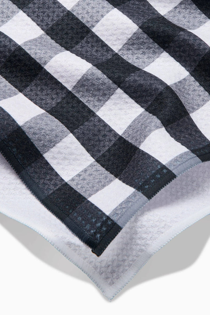 Geometry Midnight Flannel Tea Towel