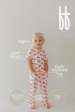 Toddler Short Sleeve Bamboo Lounge Set | Cherry Orchard