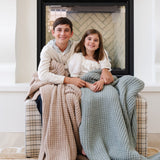 WAFFLE KNIT TODDLER BLANKETS