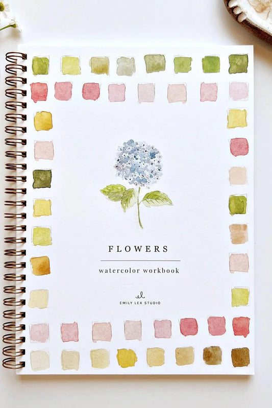 Flowers Watercolor Workbook