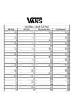 Vans size chart | ROOLEE