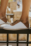 White close toe flats for fall | ROOLEE