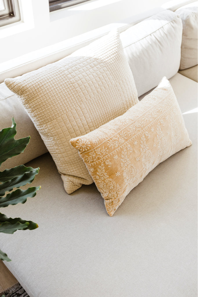 Faded Mustard Throw Pillow | ROOLEE