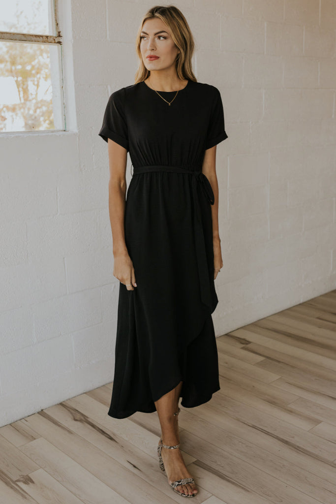 Classic Black Wrap Dress | ROOLEE