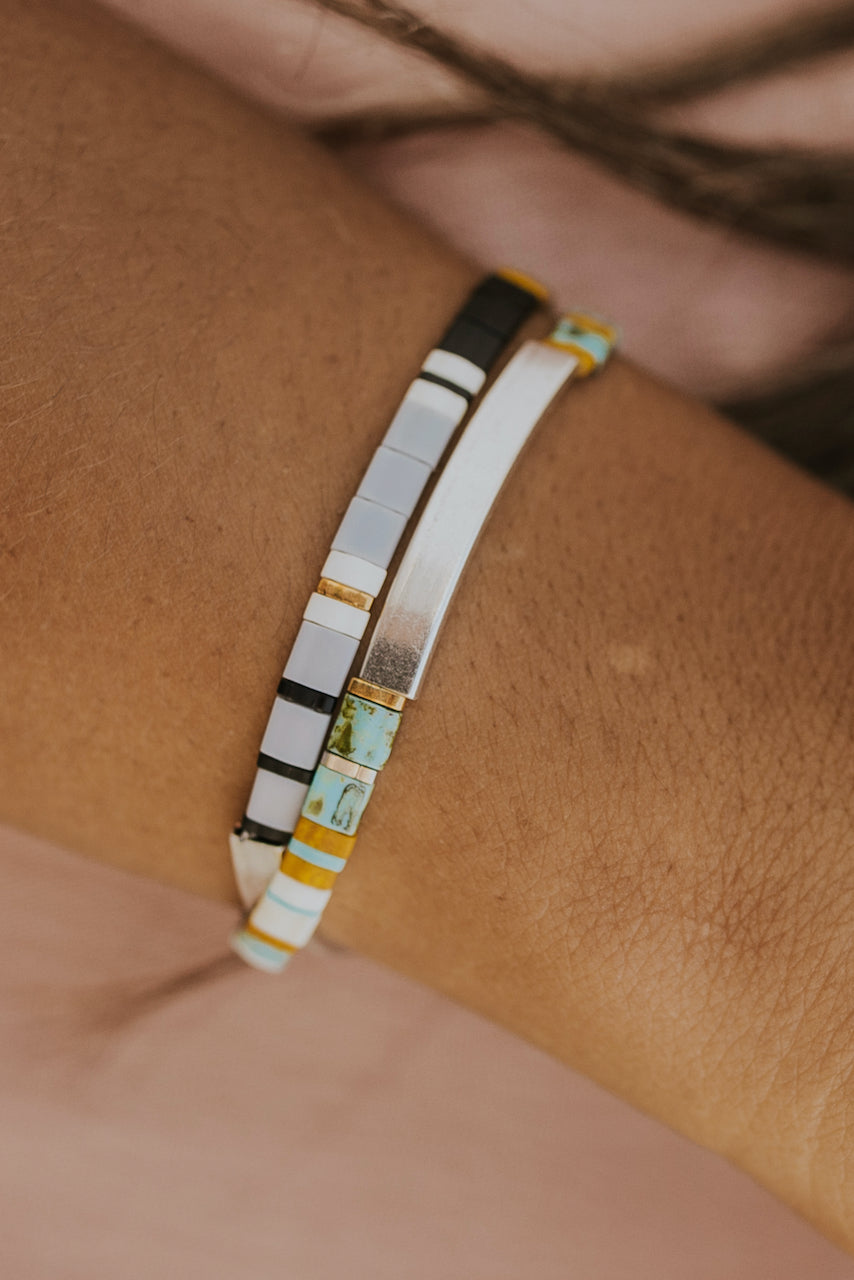 Beaded mantra bracelet | ROOLEE