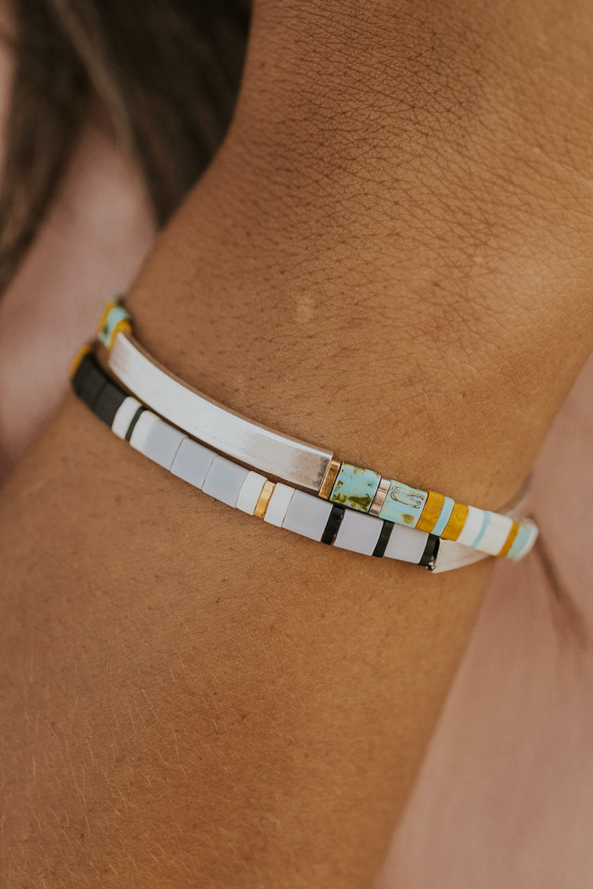 Colorful beaded karma bracelet | ROOLEE