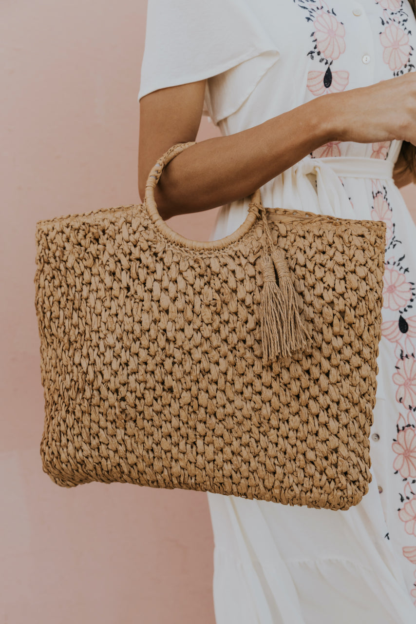 Woven beach tote | ROOLEE