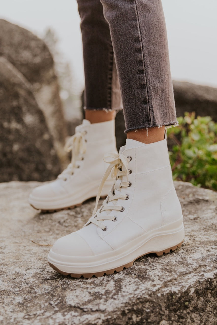 White Platform Boots | ROOLEE