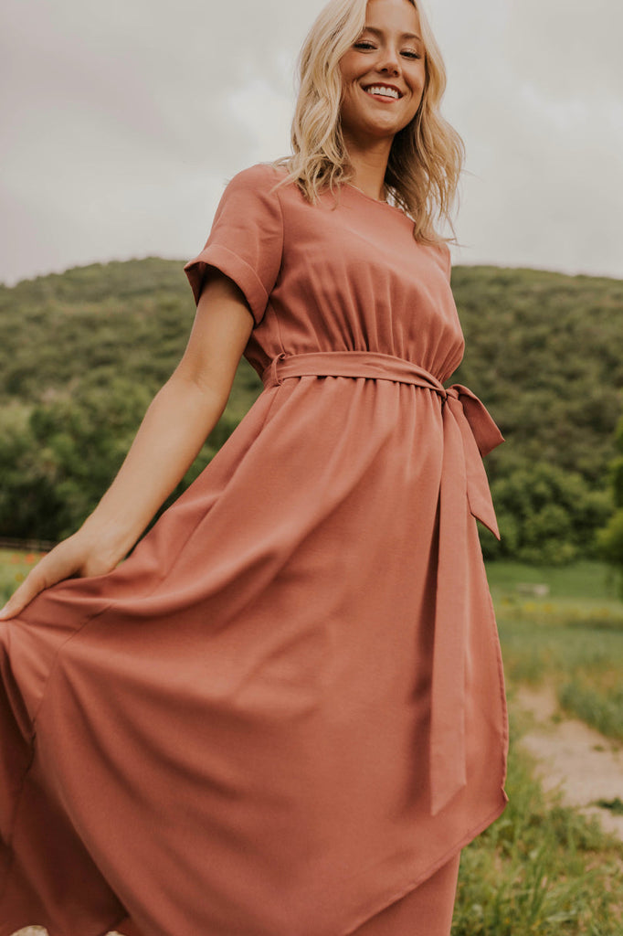 Maxi Wrap Pink Dress | ROOLEE