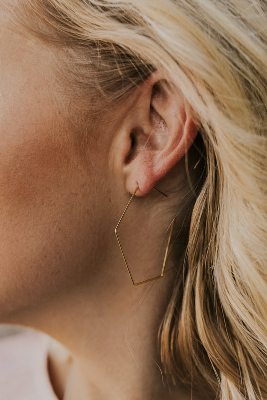 Doing Fine Hexagon Earrings