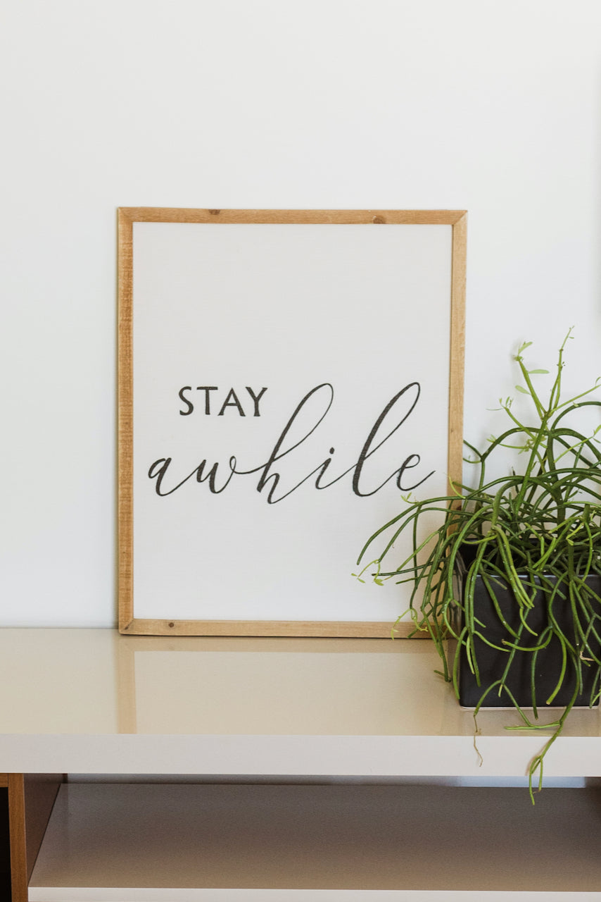 Stay Awhile Wall Decor