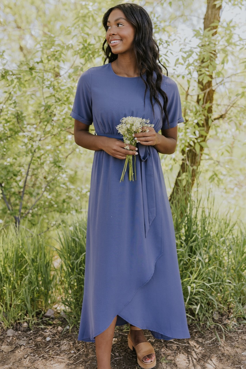 Modest Wrap Maxi Dress - Simple Bridesmaid Dress | ROOLEE