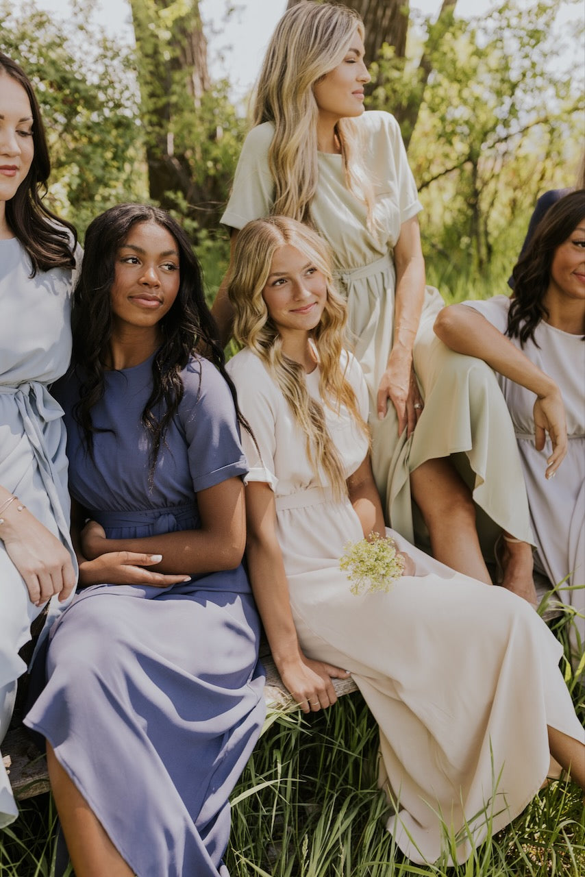 Faux Wrap Dress with Sleeves | ROOLEE