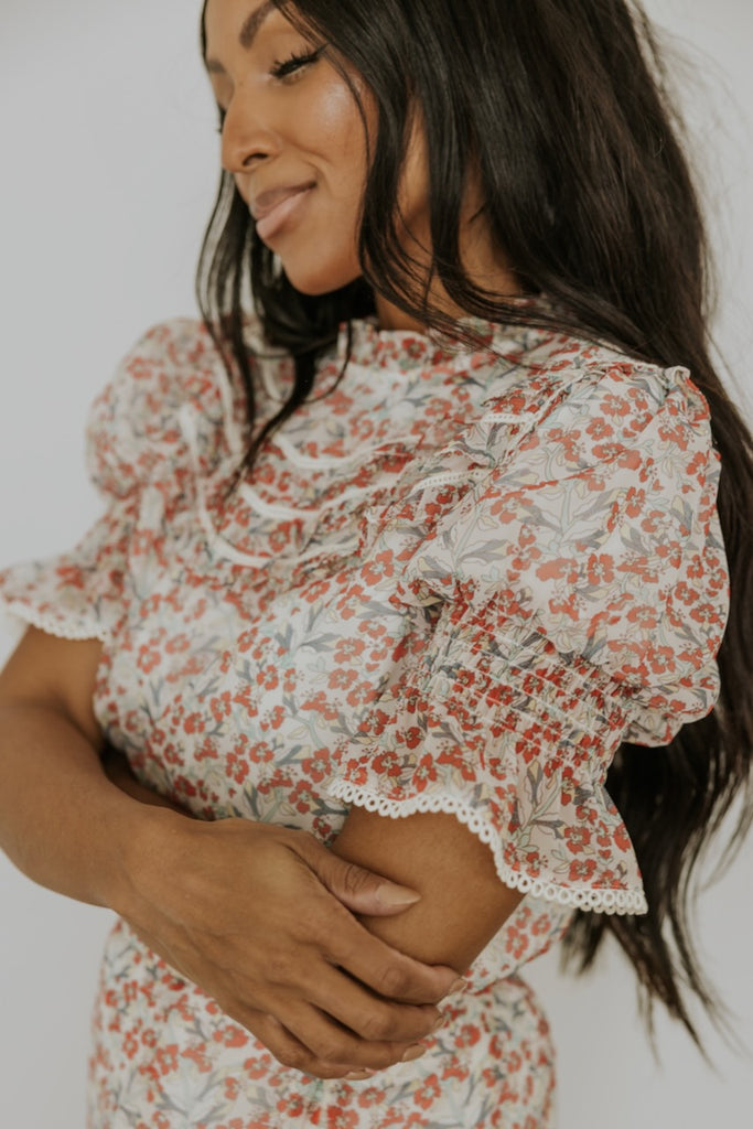 Pink Ruffled Blouse | ROOLEE