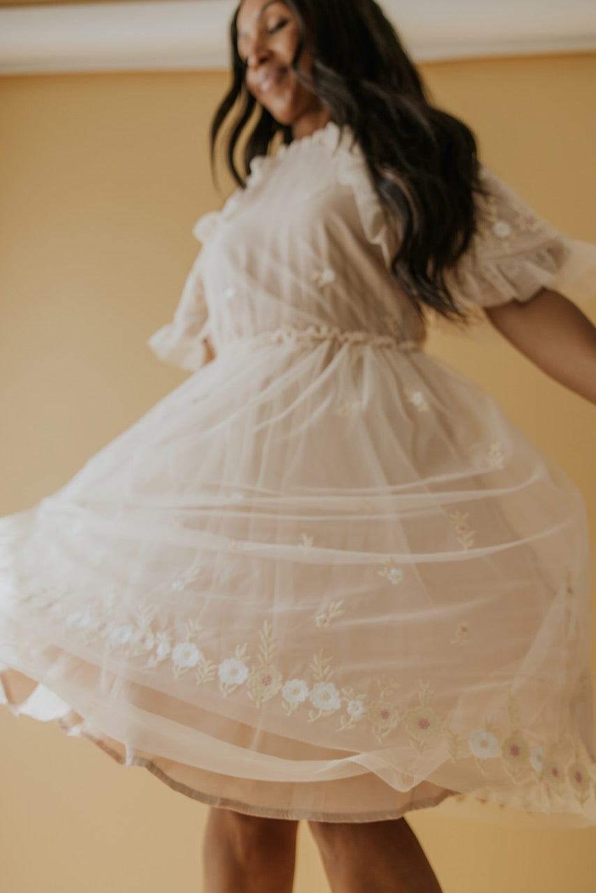 Women's Blush Tulle Dresses | ROOLEE