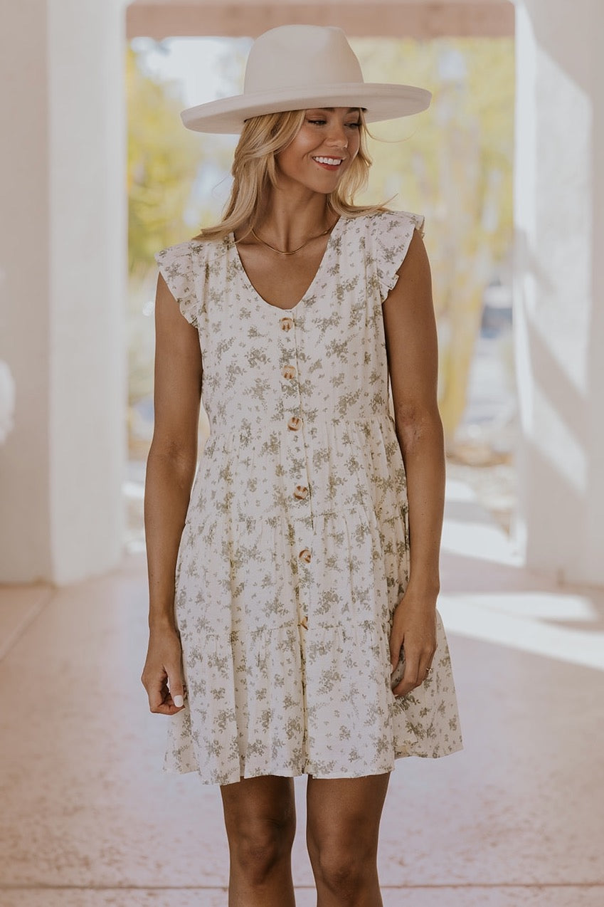 Women's Green Floral Dresses | ROOLEE