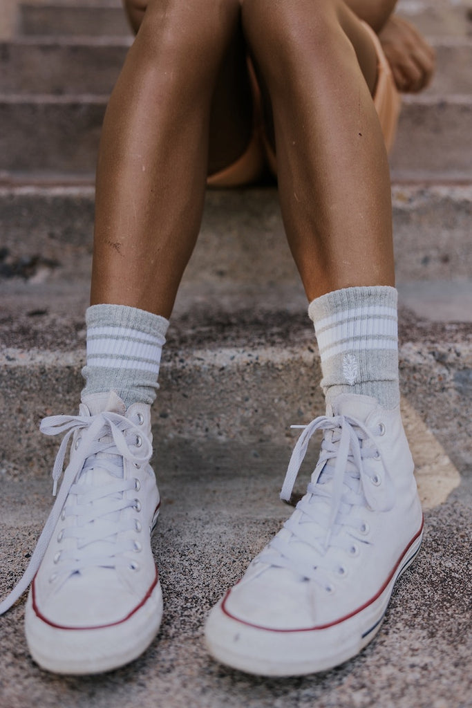 Gray Ankle Socks | ROOLEE