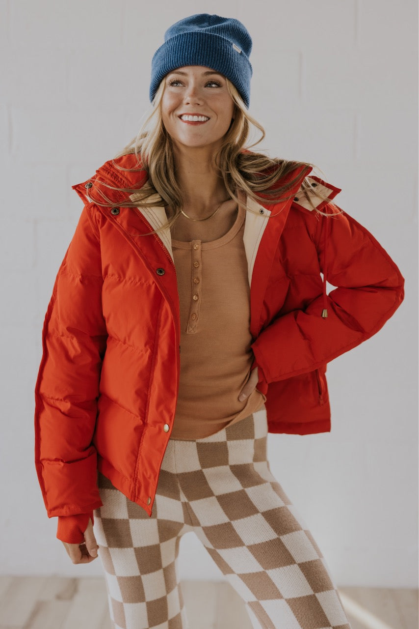 Red Puffer Coats For Women | ROOLEE