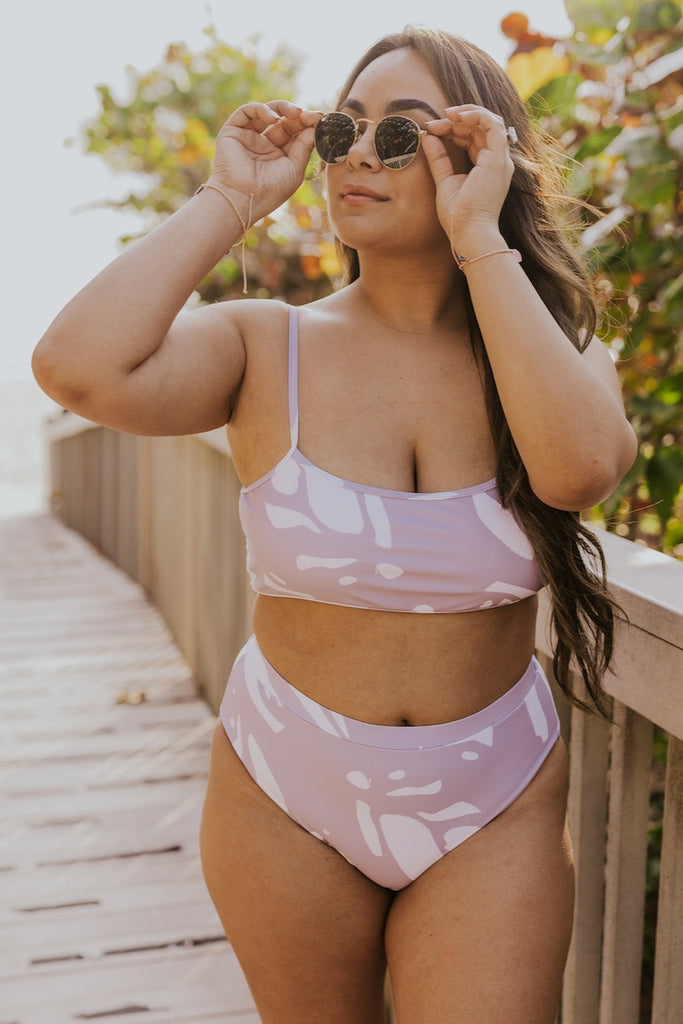 Bandeau Swim Top With Straps | ROOLEE
