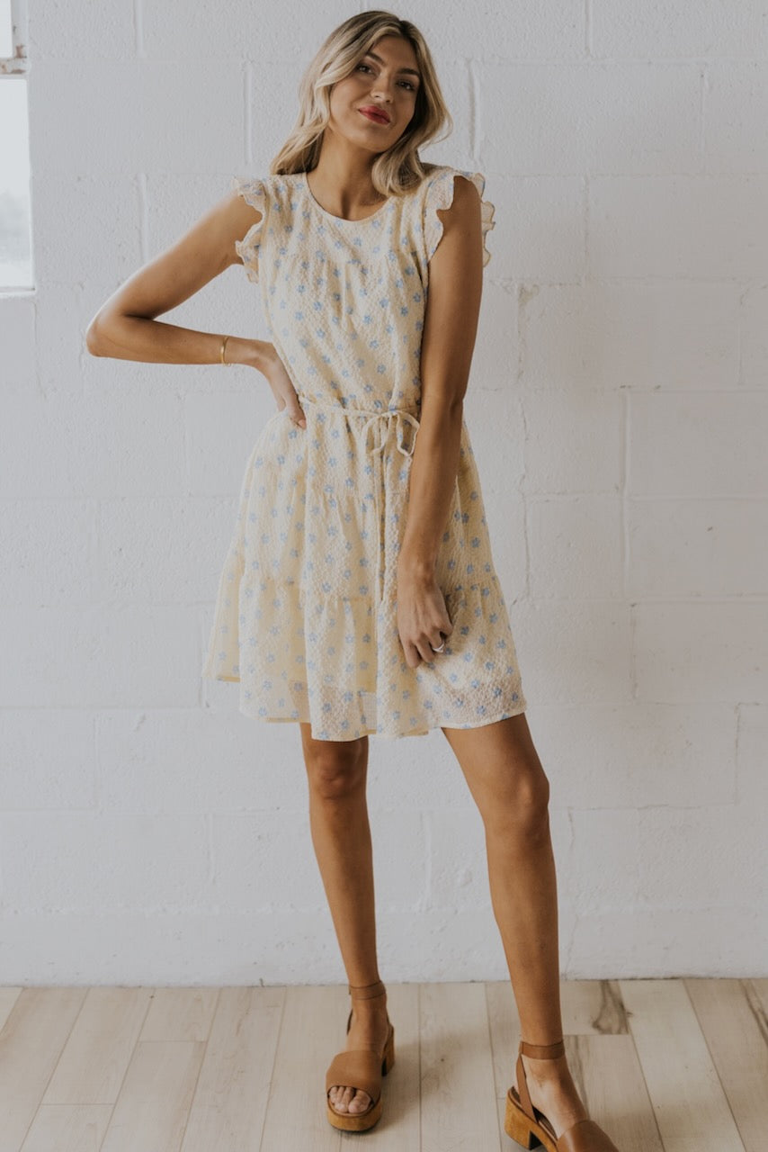 Yellow Floral Dress for Women | ROOLEE