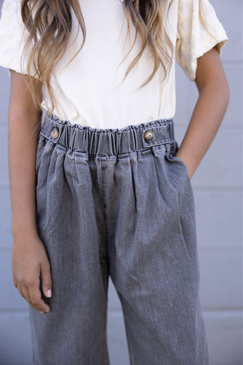 Girls Gray Pants | ROOLEE Kids