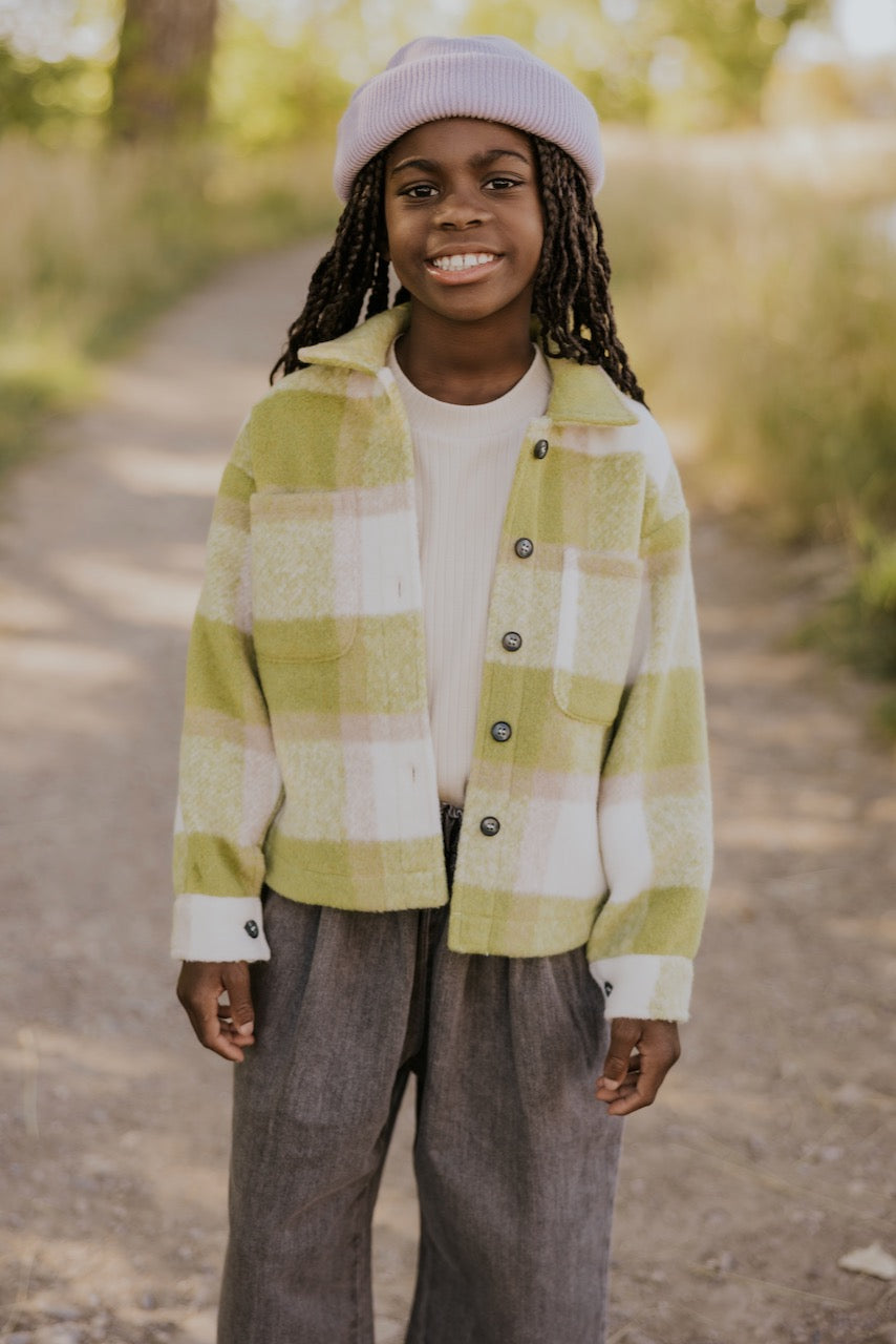 Green Plaid Shackets For Kids | ROOLEE