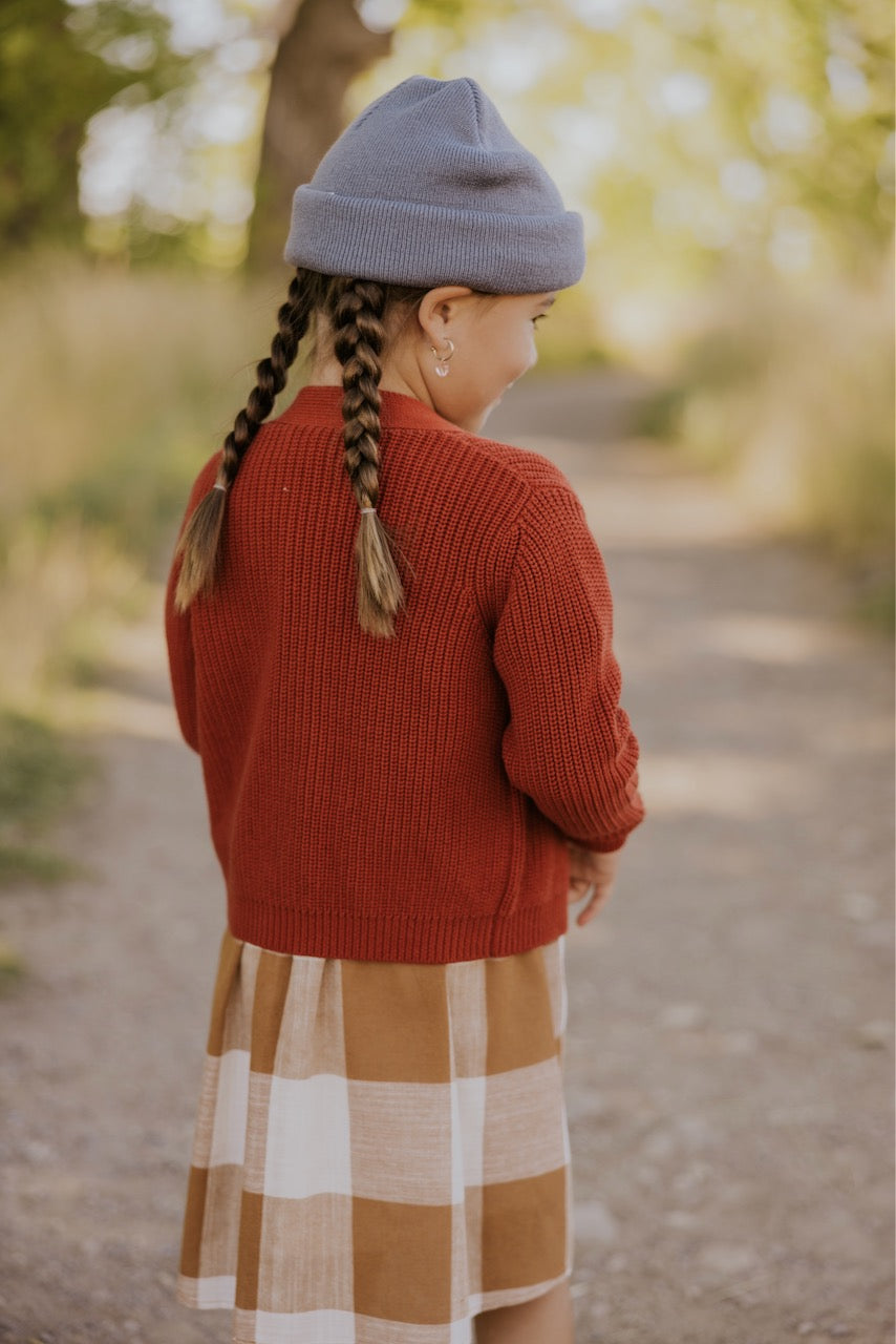 Little Girls Red Cardigan | ROOLEE Kids