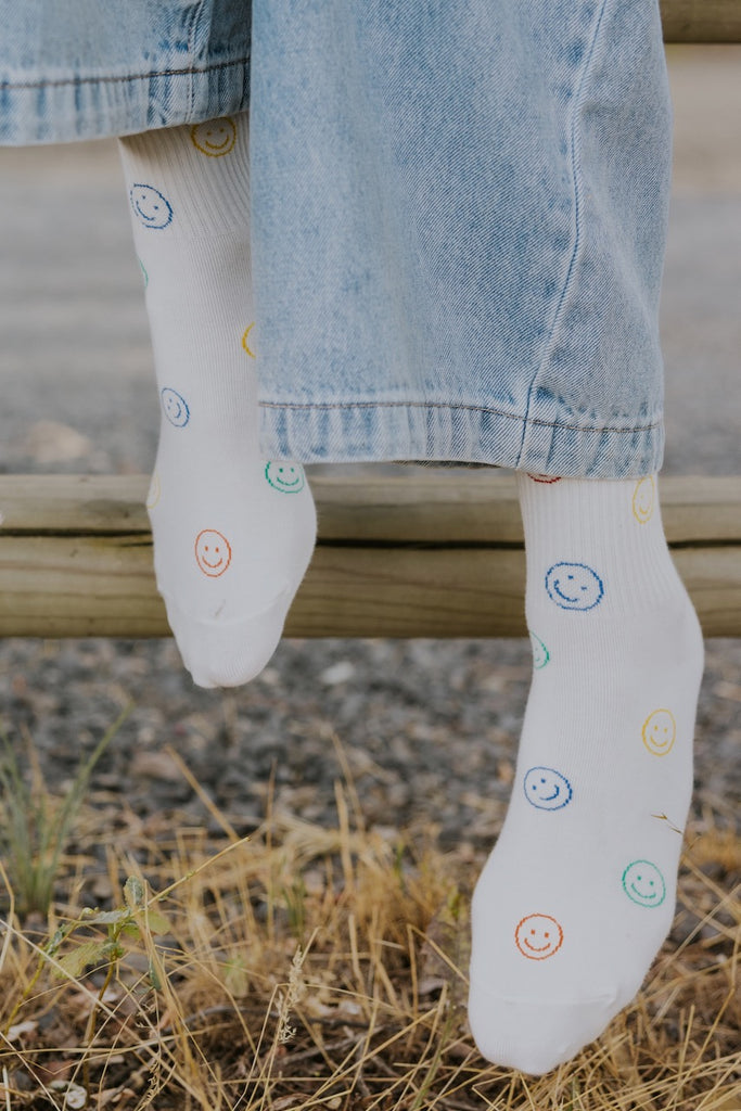 Colorful Smiley Face Socks | ROOLEE