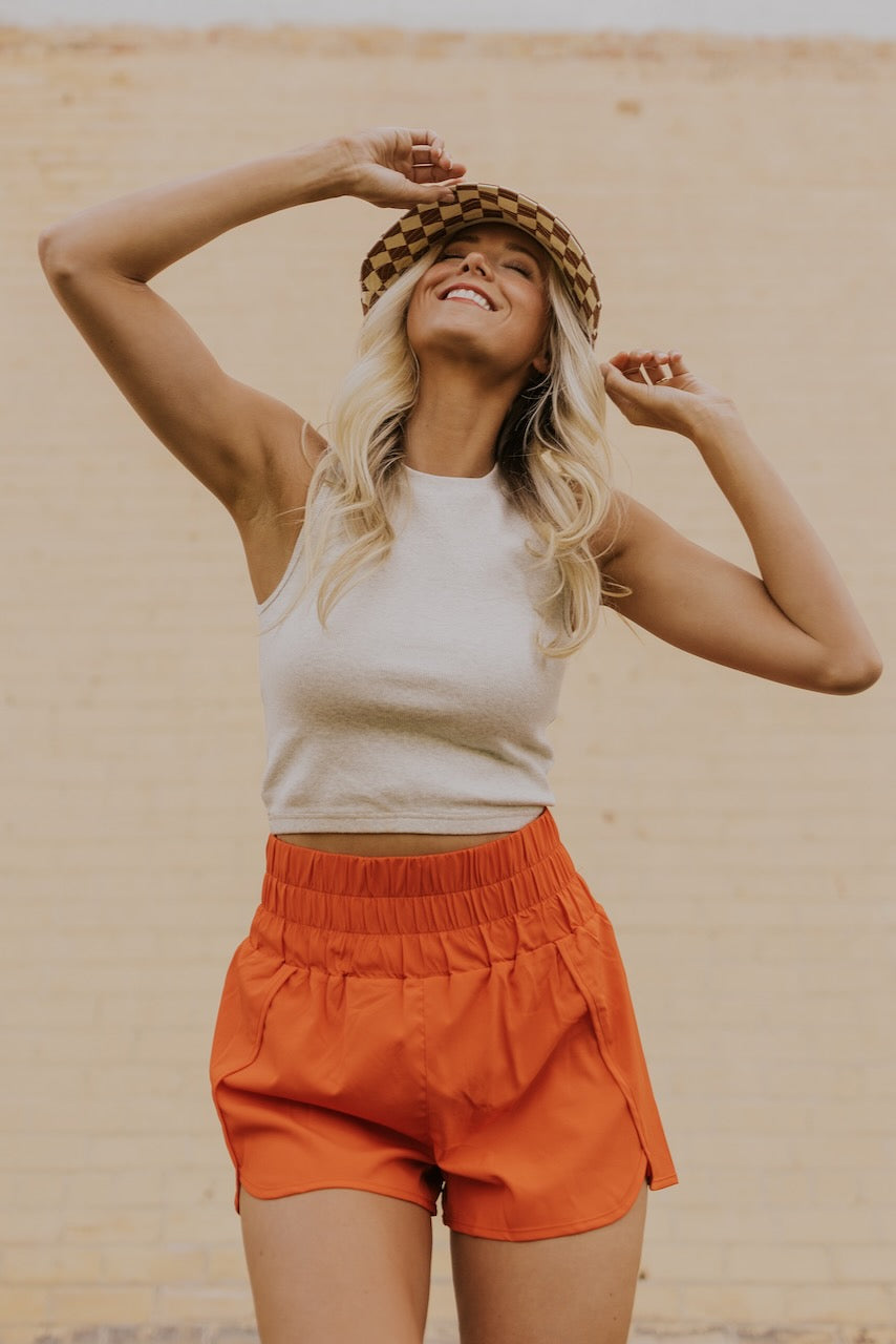 Orange Track Shorts | ROOLEE