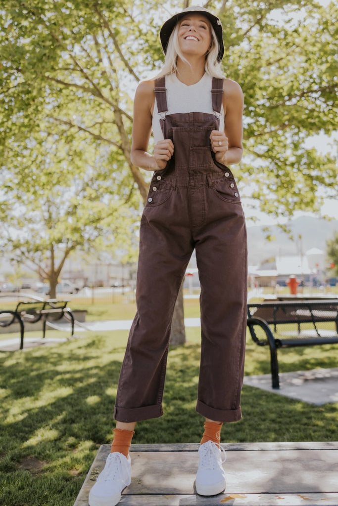 Cute Brown Overalls | ROOLEE