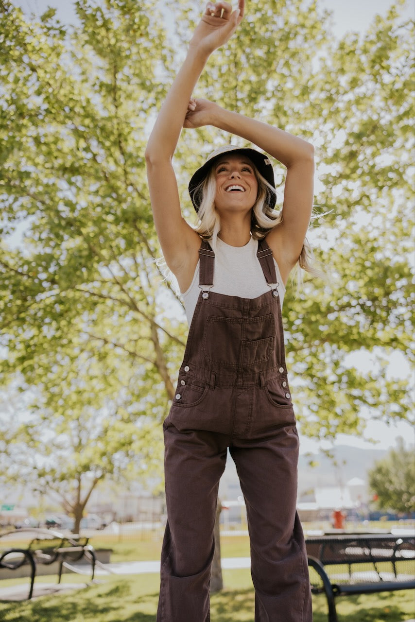 Women's Brown Overalls | ROOLEE