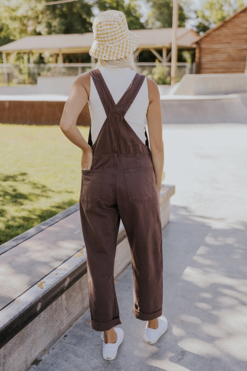 Brown Free People Overalls | ROOLEE