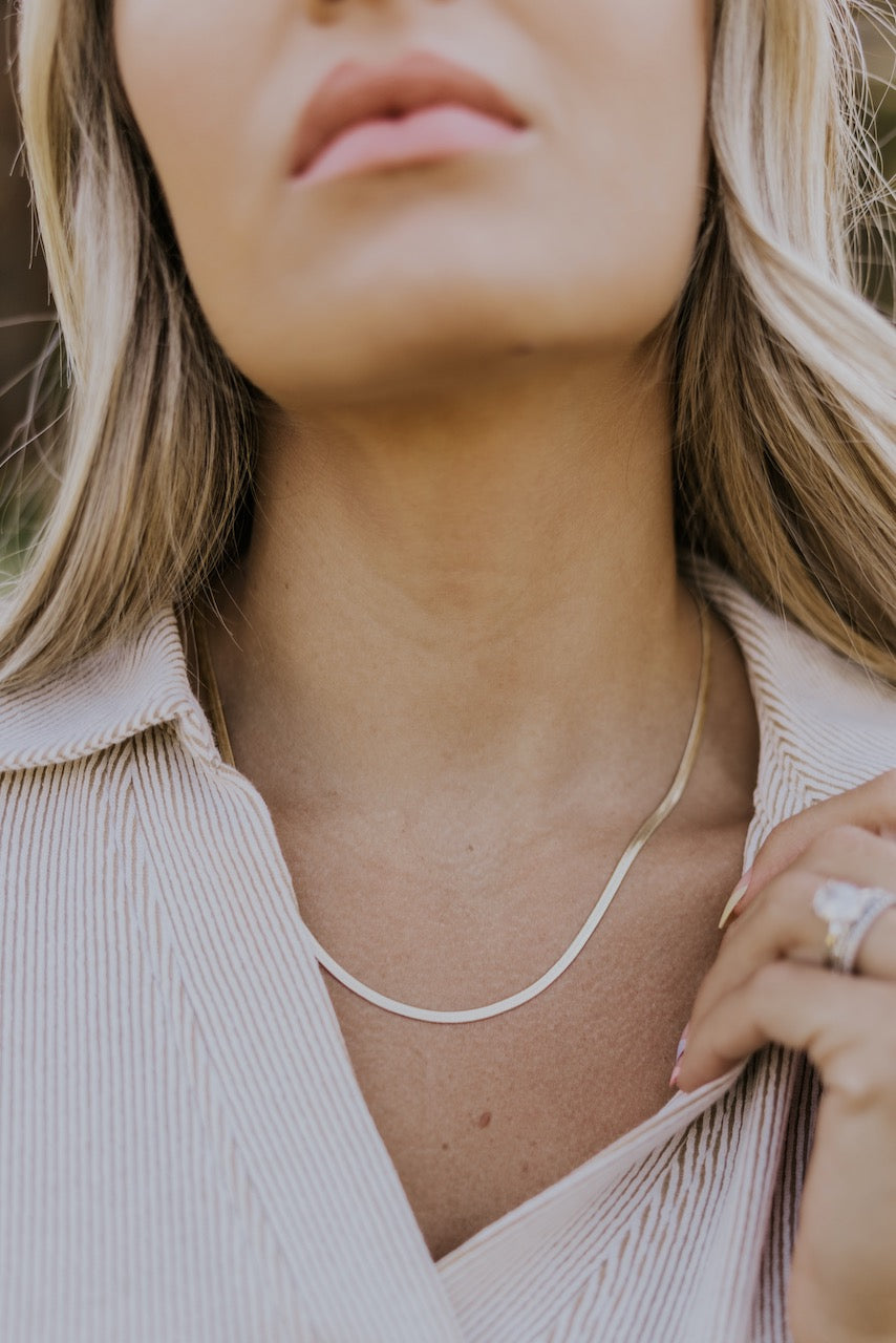 Women's Herringbone Necklace | ROOLEE
