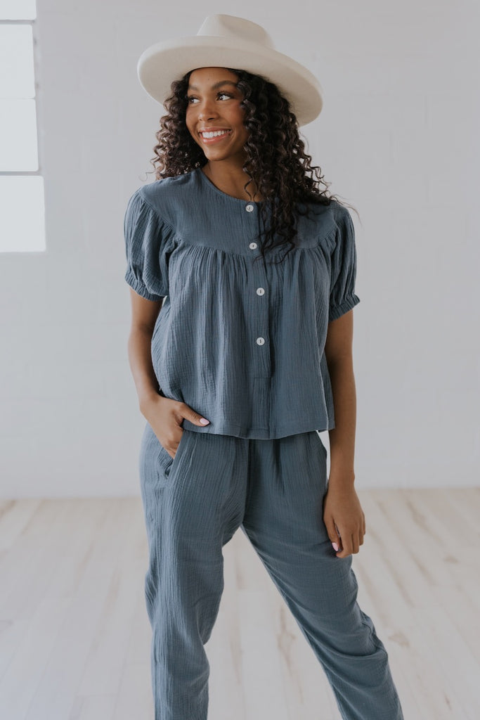 Blue Blouses For Women | ROOLEE