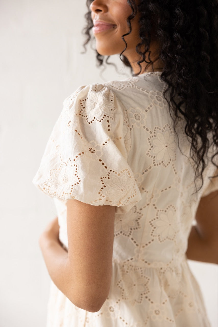 The Maddie Eyelet Lace Dress